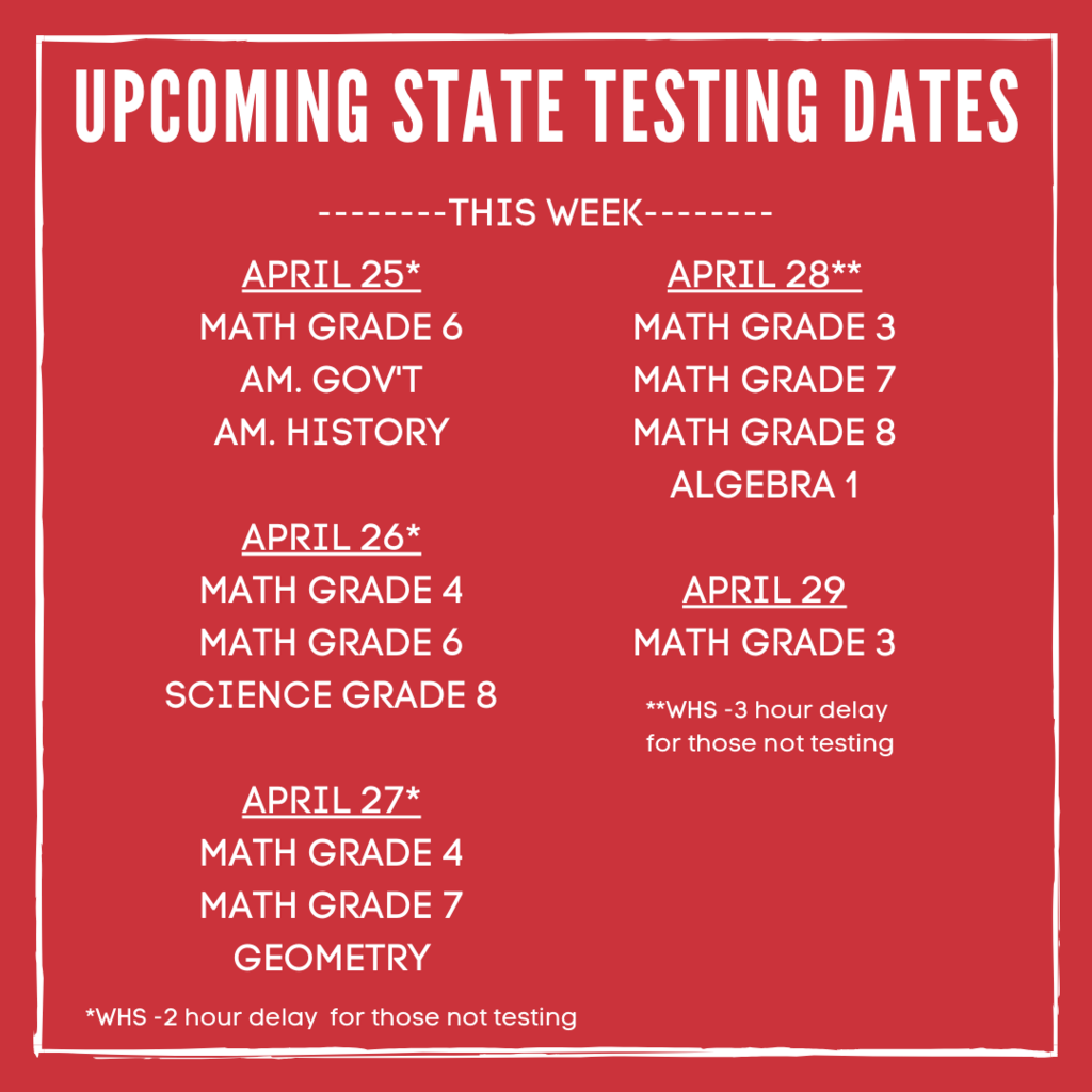 state testing week 4